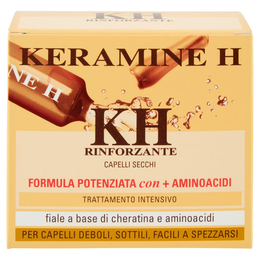 KERAMINE H KH FIALE 10X10ML RINFORZANTE CAPELLI SECCHI CAPELLI DEBOLI,SOTTILI,FACILI A SPEZZARSI