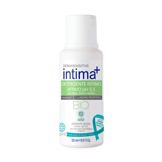 INTIMA+ DETERGENTE INTIMO 500ML ATTIVO PH 5,5 CON ALOE VERA E MALVA BIO