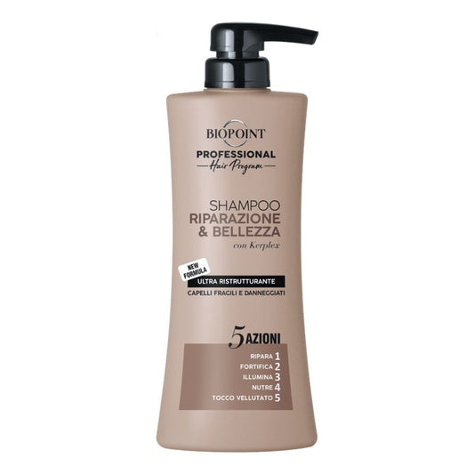 BIOPOINT SHAMPOO 400ML RIPARAZIONE & BELLEZZA ULTRA RISTRUTTURANTE CAPELLI FRAGILI E DANNEGGIATI