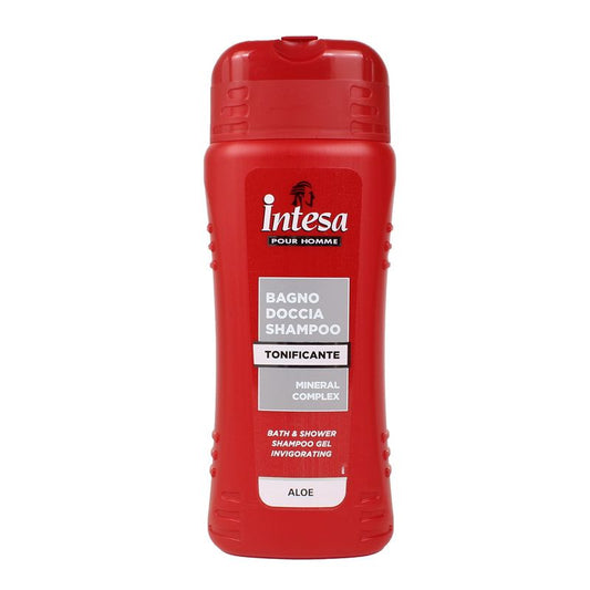 INTESA POUR HOMME BAGNO DOCCIA SHAMPOO 500ML TONIFICANTE MINERAL COMPLEX ALOE