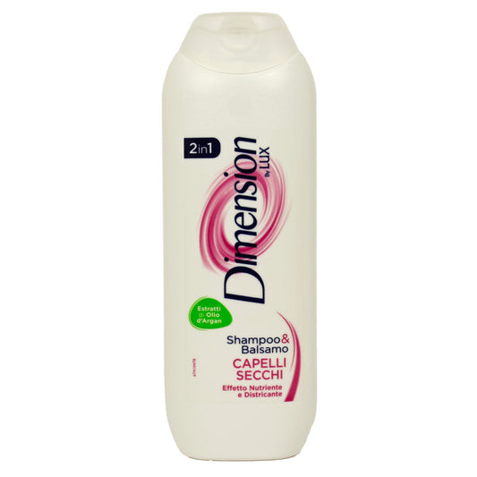 DIMENSION SHAMPOO & BALSAMO 2IN1 250ML CAPELLI SECCHI EFFETTO NUTRIENTE E DISTRICANTE