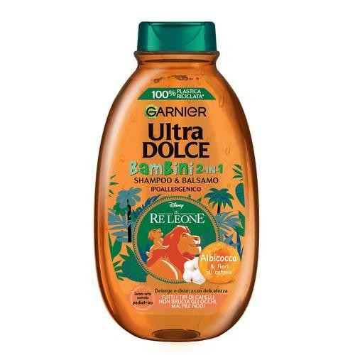 GARNIER ULTRA DOLCE SHAMPOO 400ML BAMBINI 2IN1 ALBICOCCA & FIORI DI COTONE RE LEONE