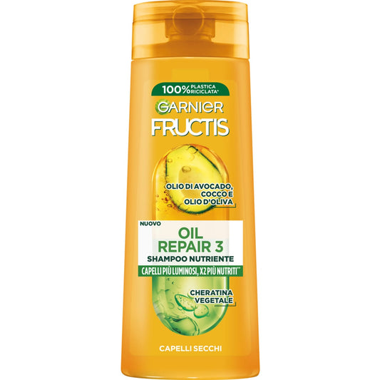 GARNIER FRUCTIS SHAMPOO 250ML OIL REPAIR 3 NUTRIENTE CAPELLI SECCHI
