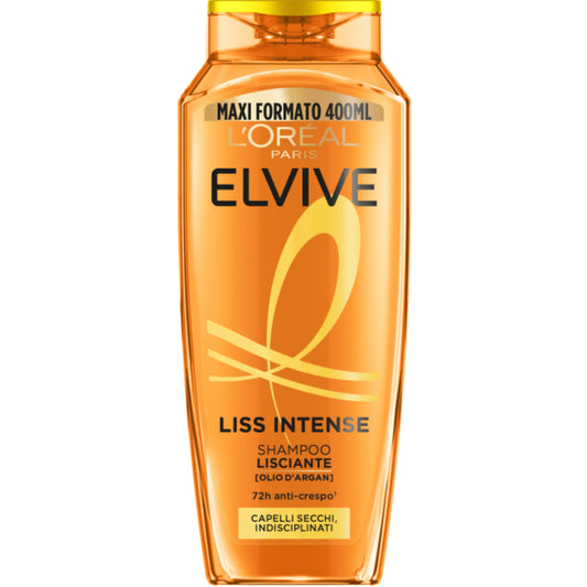 L'OREAL ELVIVE SHAMPOO 400ML LISS-INTENSE LISCIANTE CAPELLI SECCHI,INDISCIPLINATI