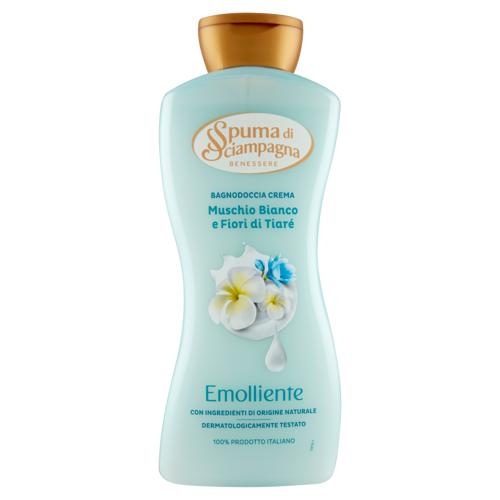 SPUMA DI SCIAMPAGNA BAGNODOCCIA CREMA 650ML EMOLLIENTE MUSCHIO BIANCO E FIORI DI TIARE'