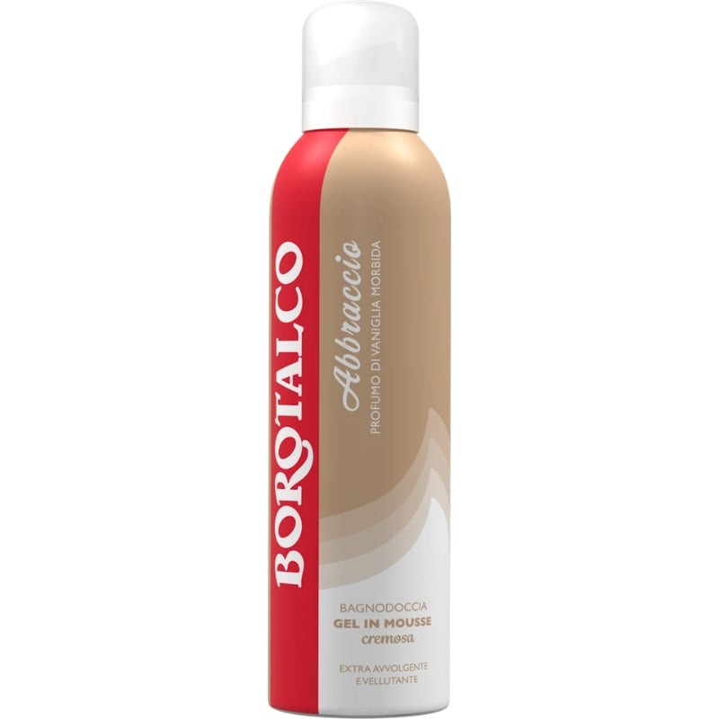 BOROTALCO BAGNODOCCIA GEL IN MOUSSE CREMOSA 200ML ABBRACCIO PROFUMO DI VANIGLIA MORBIDA