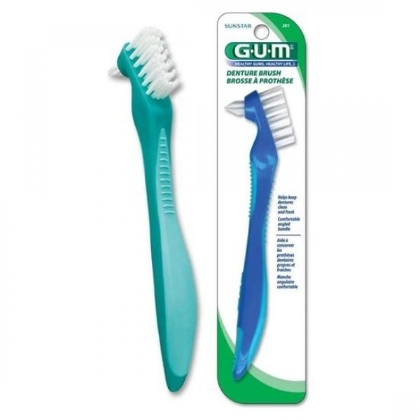 GUM SPAZZOLINO DENTURE BRUSH SPAZZOLINO PER DENTIERE 201