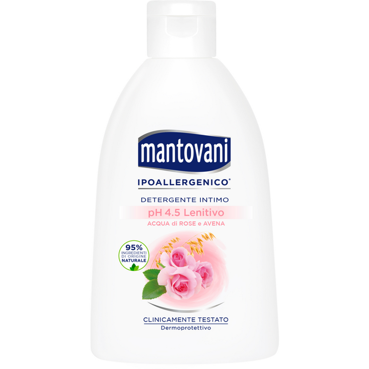 MANTOVANI IGIENE INTIMA 250ML PH 4.5 LENITIVO ACQUA DI ROSE E AVENA