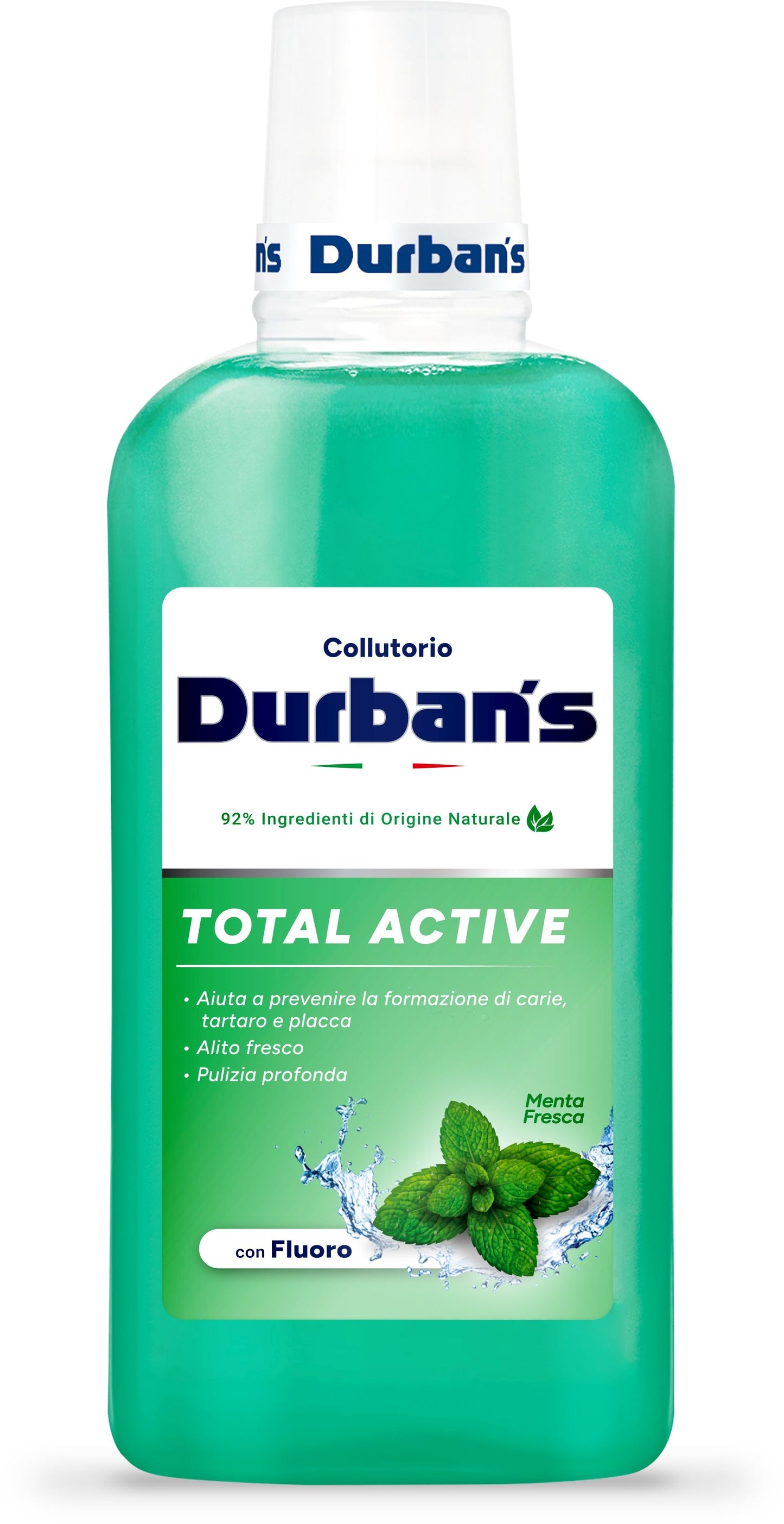DURBAN'S COLLUTTORIO 500ML TOTAL ACTIVE CON FLUORO MENTA FRESCA
