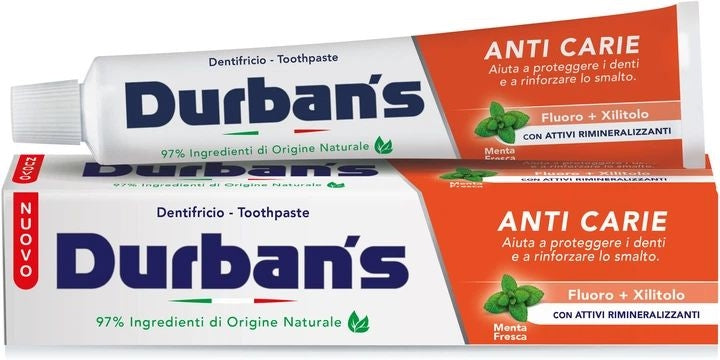 DURBAN'S DENTIFRICIO 75ML ANTI CARIE FLUORO + XILITOLO MENTA FRESCA