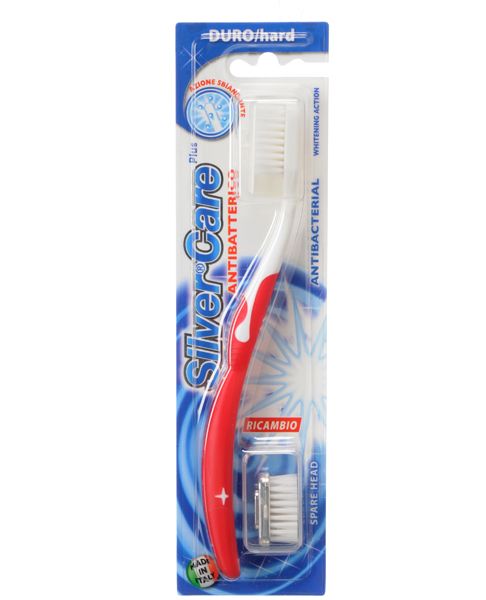 SILVER CARE PLUS SPAZZOLINO CLICK&CHANGE DURO + RICAMBIO