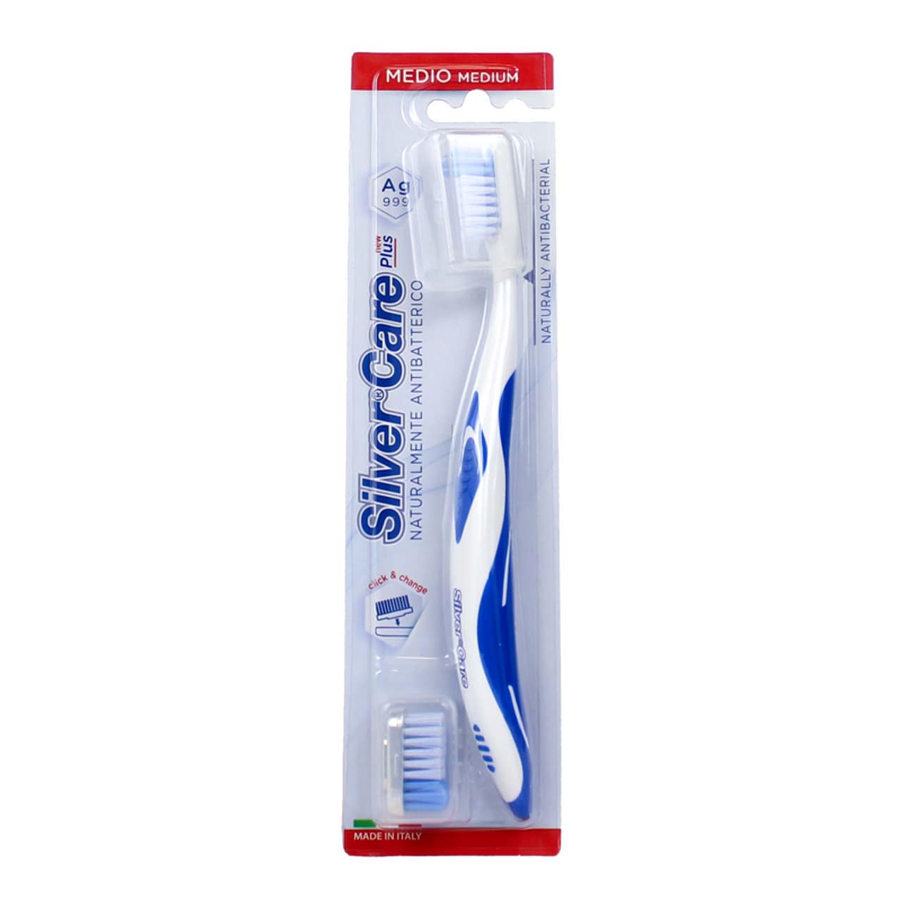 SILVER CARE PLUS SPAZZOLINO CLICK&CHANGE MEDIO + RICAMBIO