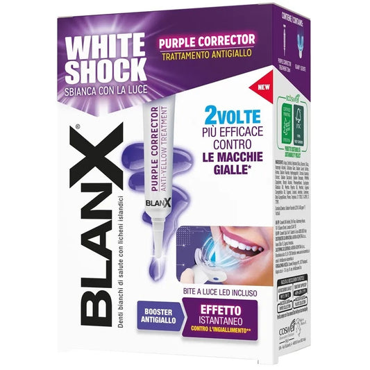 BLANX WHITE SHOCK PURPLE CORRECTOR TRATTAMENTO ANTIGIALLO CON LED BITE 20ML