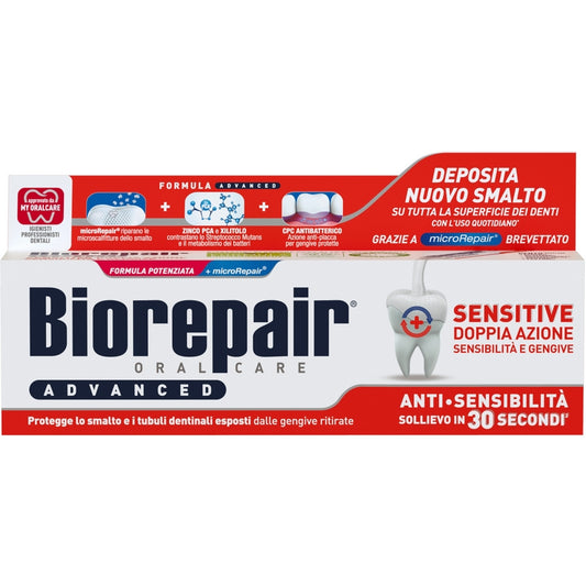 BIOREPAIR DENTIFRICIO 75ML ADVANCED SENSITIVE DOPPIA AZIONE SENSIBILITA' E GENGIVE