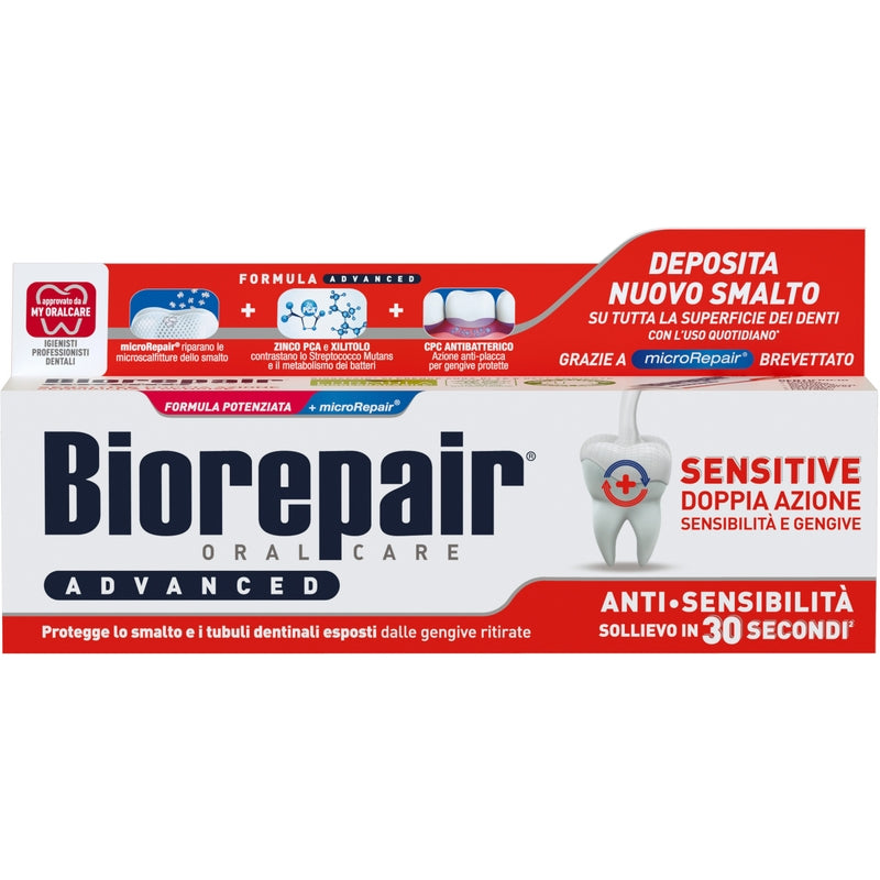 BIOREPAIR DENTIFRICIO 75ML ADVANCED SENSITIVE DOPPIA AZIONE SENSIBILITA' E GENGIVE