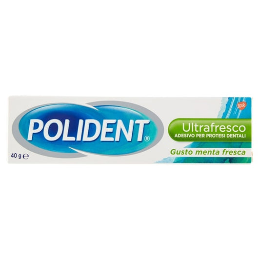POLIDENT ADESIVO PROTESI DENTALE 40G ULTRAFRESCO GUSTO MENTA FRESCA