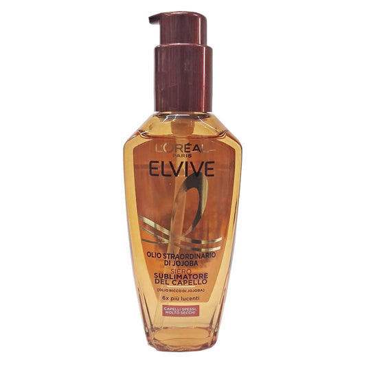 L'OREAL ELVIVE OLIO STRAORDINARIO 100ML SIERO SUBLIMATORE DEL CAPELLO JOJOBA CAPELLI SECCHI,MOLTO SECCHI