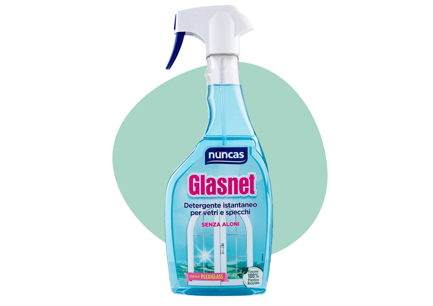 NUNCAS GLASNET DETERGENTE ISTANTANEO PER VETRI E SPECCHI SENZA ALONI SPRAY 750ML