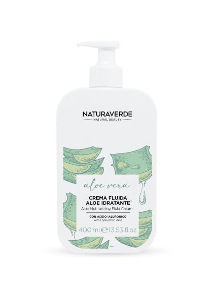 NATURAVERDE NATURAL BEAUTY CREMA FLUIDA 400ML ALOE IDRATANTE ALOE VERA