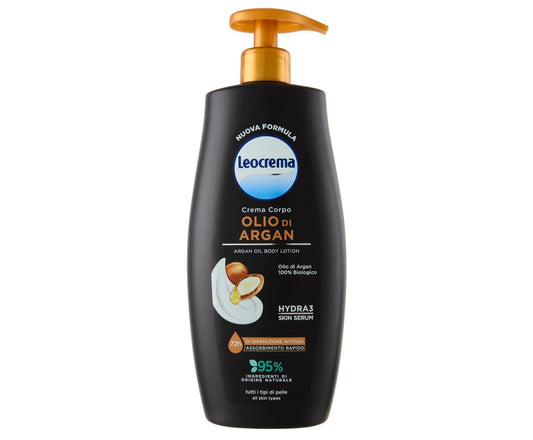 LEOCREMA CREMA CORPO FLUIDA 500ML OLIO DI ARGAN 100% BIOLOGICO