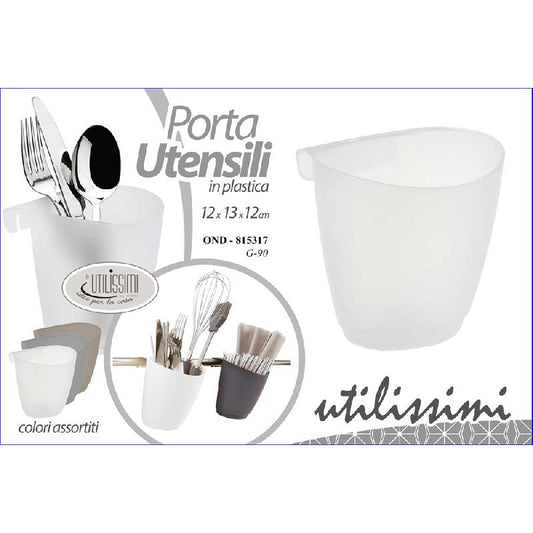 GICOS PORTAUTENSILI IN PLASTICA CM.12X13X12 COLORI ASSORTITI