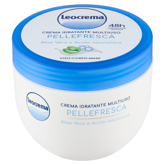 LEOCREMA PELLEFRESCA CREMA IDRATANTE MULTIUSO VASO 300ML ALOE VERA E ACIDO IALURONICO