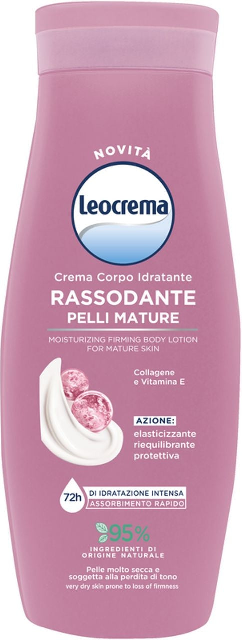 LEOCREMA CREMA CORPO IDRATANTE 400ML RASSODANTE PELLI MATURE COLLAGENE E VITAMINA E