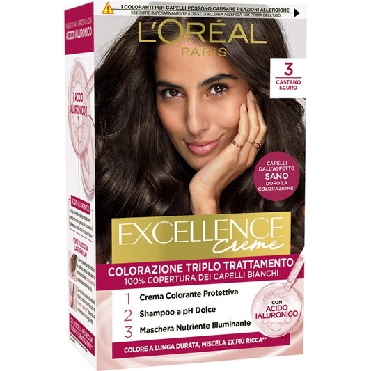 L'OREAL EXCELLENCE PURE CREME 3 CASTANO SCURO