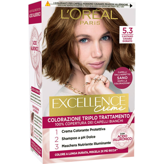 L'OREAL EXCELLENCE PURE CREME 5.3 CASTANO CHIARO DORATO