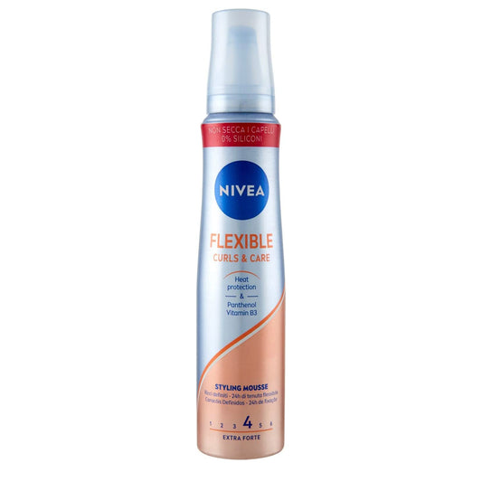 NIVEA STYLING MOUSSE 150ML FLEXIBLE CURLS & CARE RICCI DEFINITI 4 EXTRA FORTE