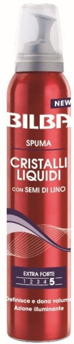 BILBA SPUMA 200ML CRISTALLI LIQUIDI CON SEMI DI LINO EXTRA FORTE 5