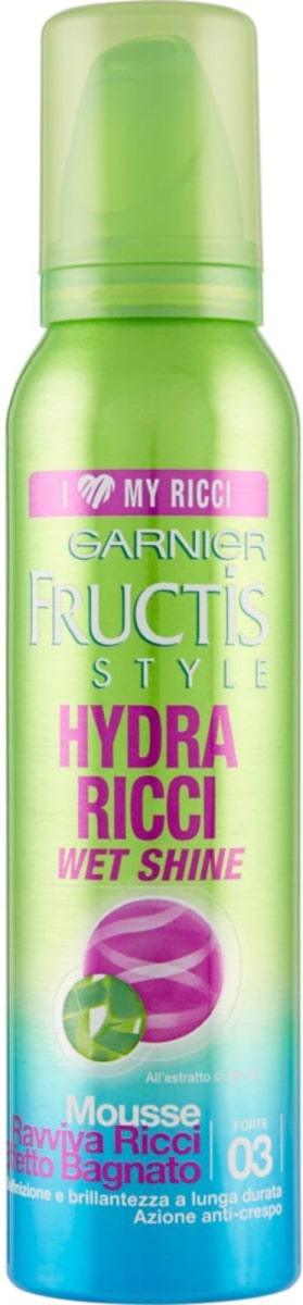 GARNIER FRUCTIS MOUSSE 200ML HYDRA RICCI WET SHINE MOUSSE RAVVIVA RICCI EFFETTO BAGNATO 03 FORTE