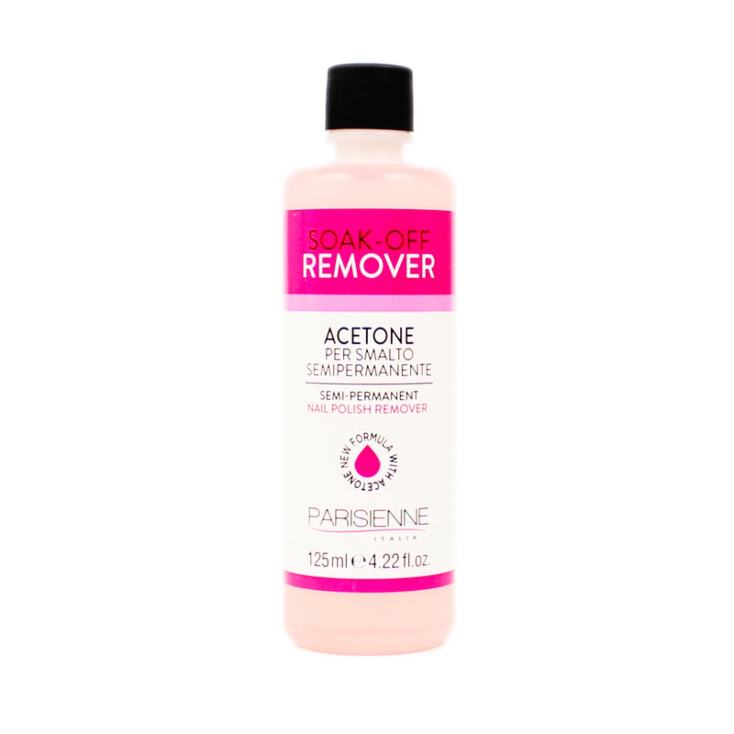 PARISIENNE SOAK-OFF REMOVER ACETONE PER SMALTO SEMIPERMANENTE 125ML