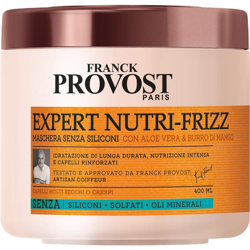 FRANCK PROVOST MASCHERA 400ML NUTRI-FRIZZ SENZA SILICONI ALOE VERA & BURRO DI MANGO