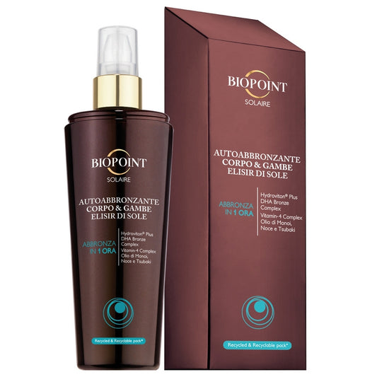 BIOPOINT SOLAIRE AUTOABBRONZANTE CORPO & GAMBE ELISIR DI SOLE 150ML ABBRONZA IN 1 ORA
