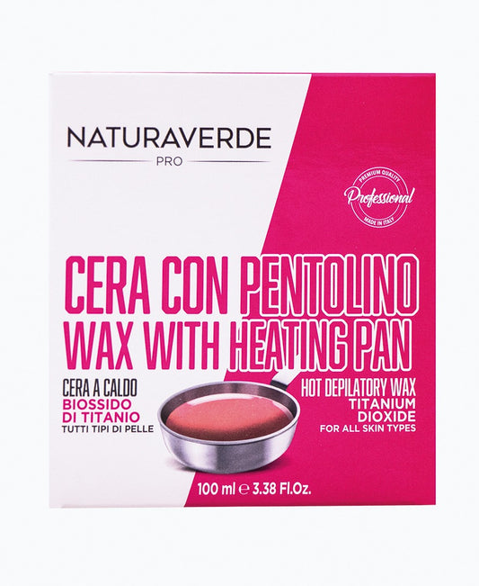 NATURAVERDE CERA CON PENTOLINO CERA A CALDO 100ML BIOSSIDO DI TITANIO