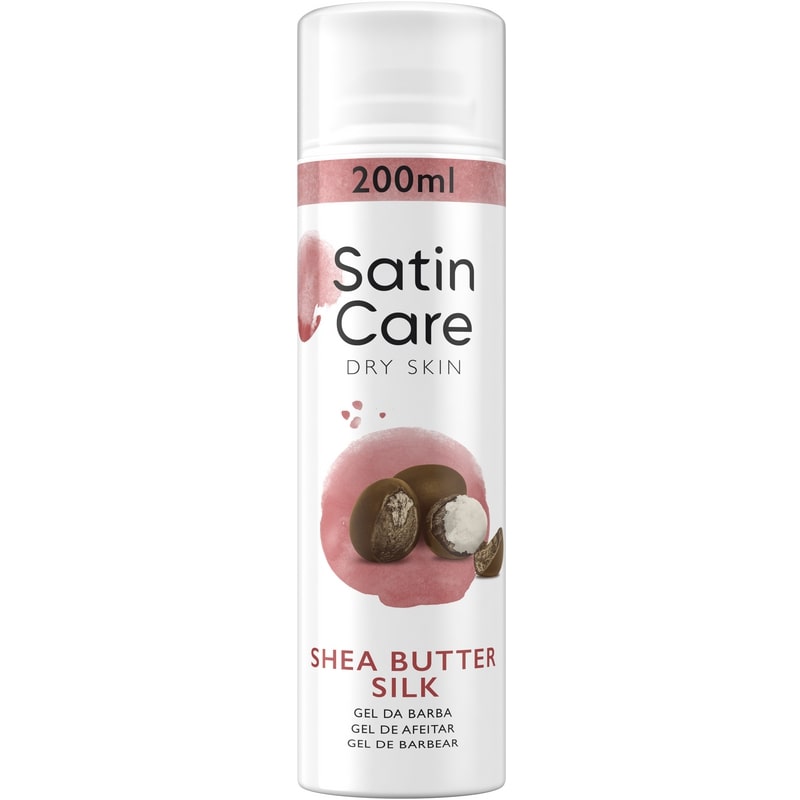 GILLETTE SATIN CARE GEL PER DEPILAZIONE 200ML DRY SKIN SHEA BUTTER SILK