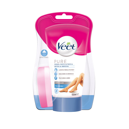 VEET PURE CREMA DEPILATORIA SOTTO LA DOCCIA 150ML PELLI SENSIBILI