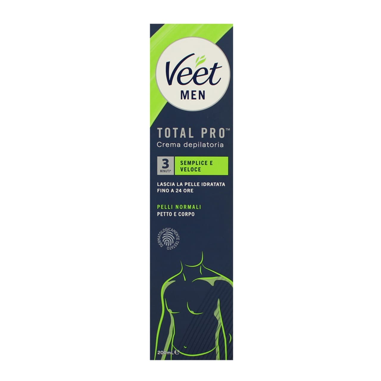 VEET MEN TOTAL PRO CREMA DEPILATORIA PELLI NORMALI PETTO E CORPO 200ML
