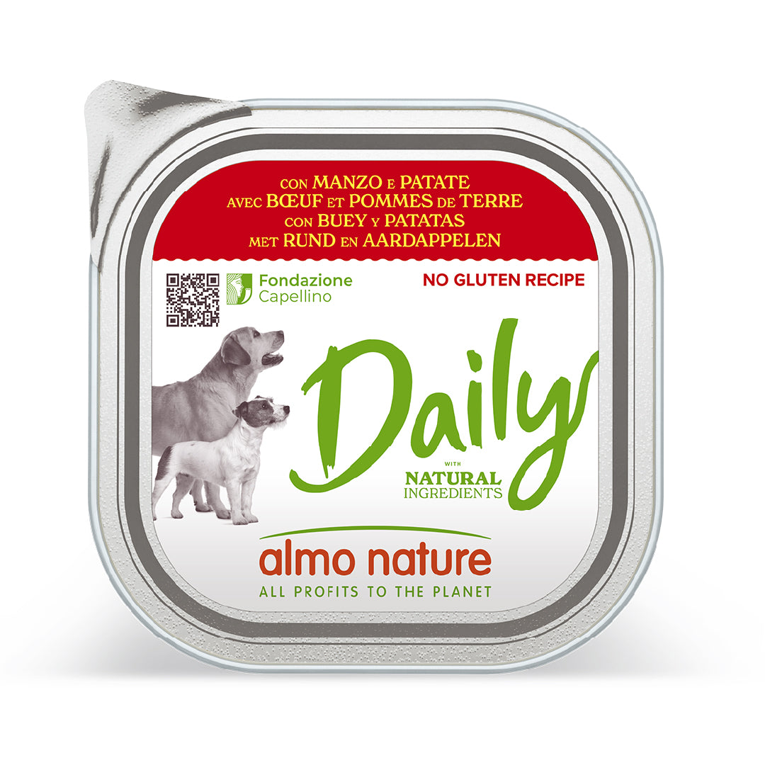 ALMO NATURE DAILY CANE 300G MANZO E PATATE