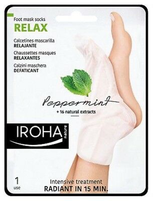 IROHA RELAX CALZINI MASCHERA DEFATICANTI PEPPERMINT 1 USE