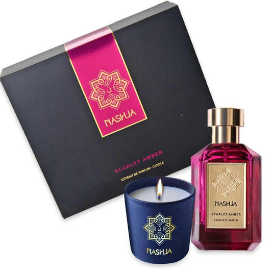 NASHJA SCARLET AMBER GIFT SET EDP 100ML + CANDELA PROFUMATA 60G