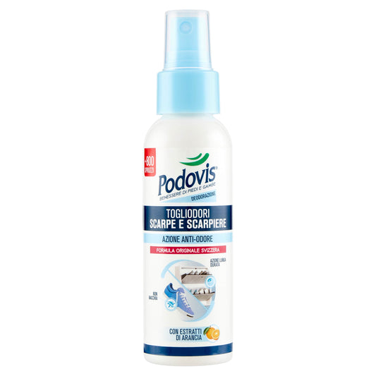 PODOVIS TOGLIODORI SCARPE E SCARPIERE 100ML AZIONE ANTI-ODORE CON ESTRATTI DI ARANCI