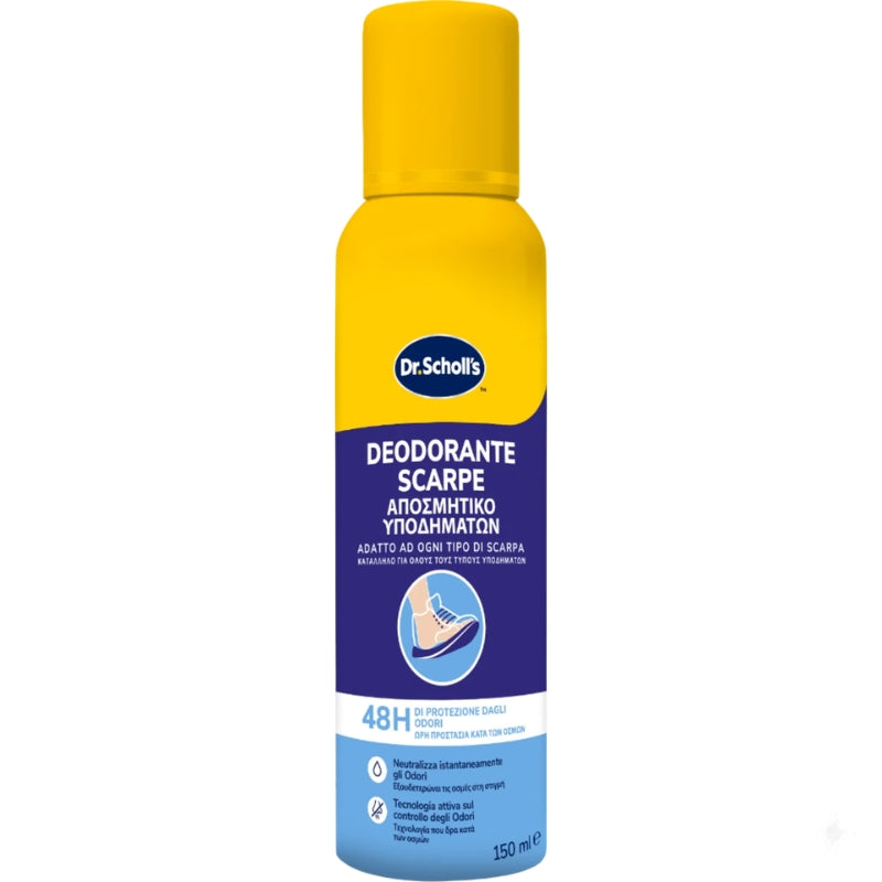 DR. SCHOLL'S DEODORANTE PER SCARPE 150ML 48H DI PROTEZIONE DAGLI ODORI