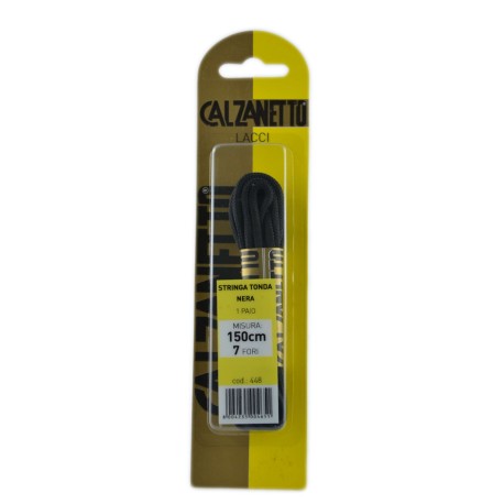 EBANO CALZANETTO STRINGA TONDA NERA 150CM