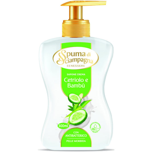 SPUMA DI SCIAMPAGNA SAPONE CREMA LIQUIDO 300ML CETRIOLO E BAMBU'