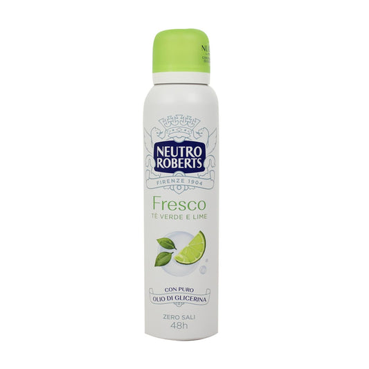 NEUTRO ROBERTS DEO SPRAY 150ML FRESCO TE' VERDE E LIME CON OLIO DI GLICERINA
