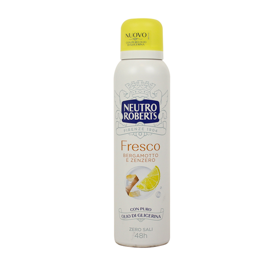 NEUTRO ROBERTS DEO SPRAY 150ML FRESCO BERGAMOTTO E ZENZERO CON OLIO DI GLICERINA