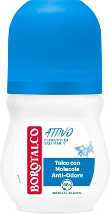BOROTALCO DEO ROLL-ON 50ML ATTIVO BLU PROFUMO DI SALI MARINI
