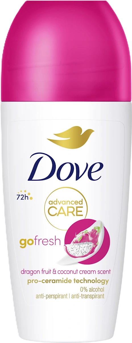 DOVE DEO ROLL-ON 50ML ADVANCED CARE DRAGON FRUIT & COCONUT CREAM SCENT 72H